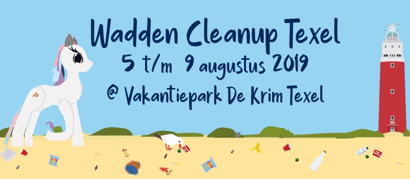 WADDEN CLEANUP TEXEL - Beach cleanups, excursies, een mini-tentoonstelling en een vijf meter hoge My Little Pony van afval. Van 5 t/m 9 augustus 2019 organiseren we de #WCT2019 op Texel Een week in het teken van afval in zee óp Texel. Lees verder bit.ly/WCT2019-Texel.