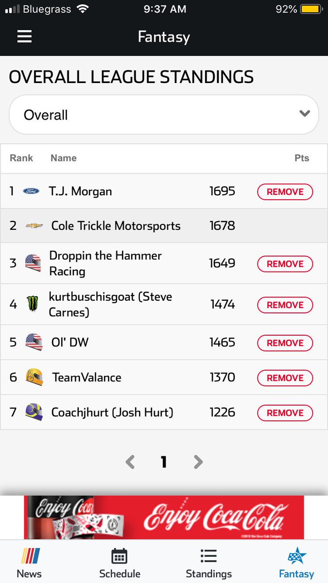 couchcrewchiefs's tweet photo. Crew Chiefs of the Couch Championship Series after @WGI: 
1)@theRealTJMorgan 
2)@DwayneHadley 
3)@jeffabsher 
4)@racechaser1one 
5)@BennyLile 
6)@moe_1971 
7)@coachjhurt https://t.co/5FAk2RLWRX