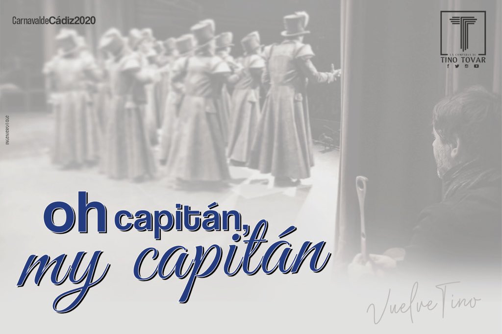 comparsatino's tweet photo. CARNAVAL 2020 | “Oh Capitán, my Capitán” 🖤

#VuelveTino #LaComparsadeTinoTovar https://t.co/gaRbmytY4r