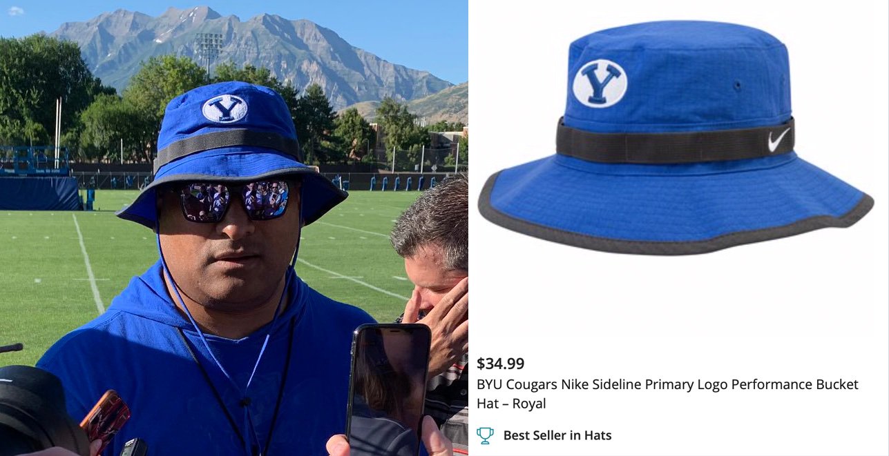 Adam Parker on X: Looking for the @Nike bucket hat @kalanifsitake and  other @BYUfootball coaches wear at practice, here ya go:   (photo credit: @gregwrubell)   / X