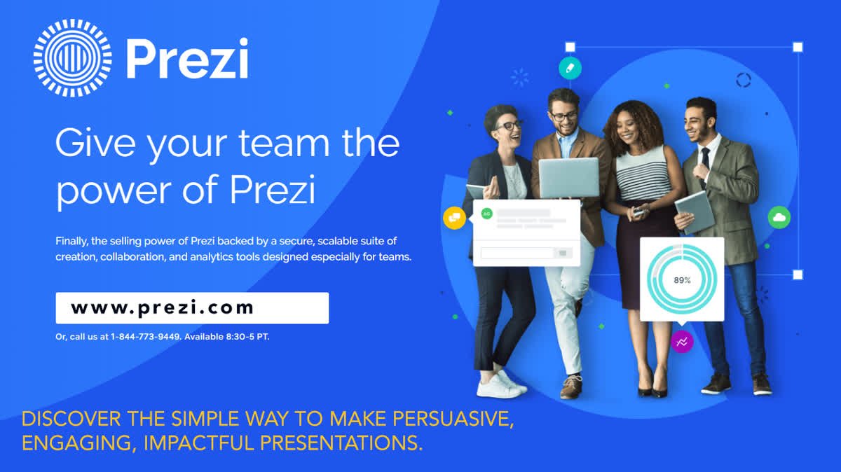 RefProductions's tweet photo. 5 Content Marketing Platforms You Need to Know in 2019:
#1 - Prezi
This is cloud-based presentation software. It adds fun and creativity to boring presentation slides. Say goodbye to PowerPoint!

#marketing #contentmarketing #presentaion #powerpoint #prezi #contentsoftware https://t.co/457ukXuoaR