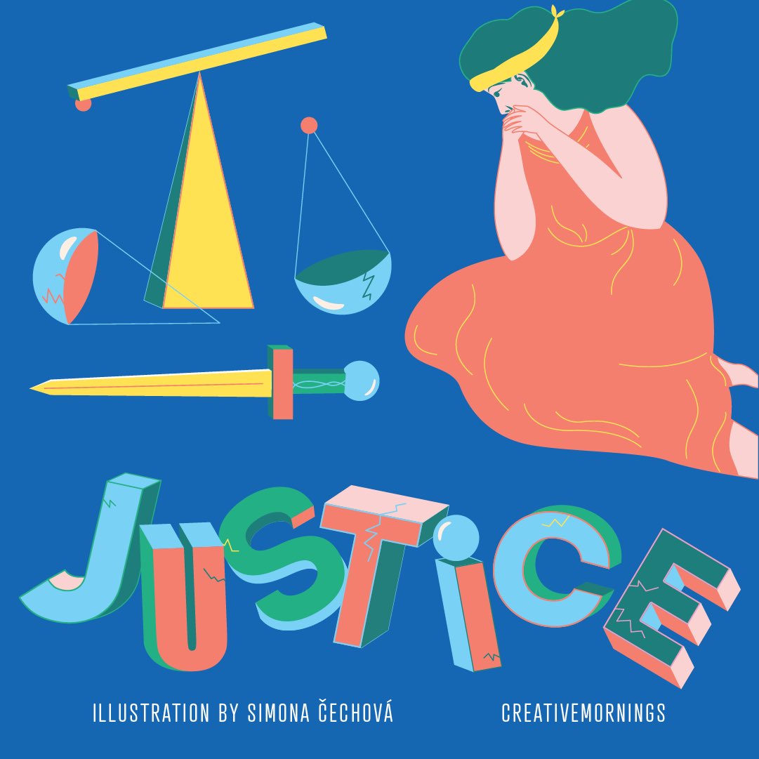 Announcing August's theme, #CMjustice!
⚖️
To be first in line for tickets and for a sneak peak at this month's speaker, visit creativemornings.com/talks/mark-god…
⚖️
*Reminder - this month's event will be on August 23.