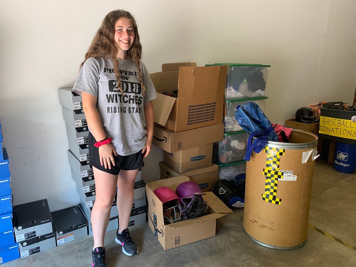 PIFBS is in need of lots of softball equipment and our friend Jamie stopped by our warehouse with lots of it! Thank you, Jamie!