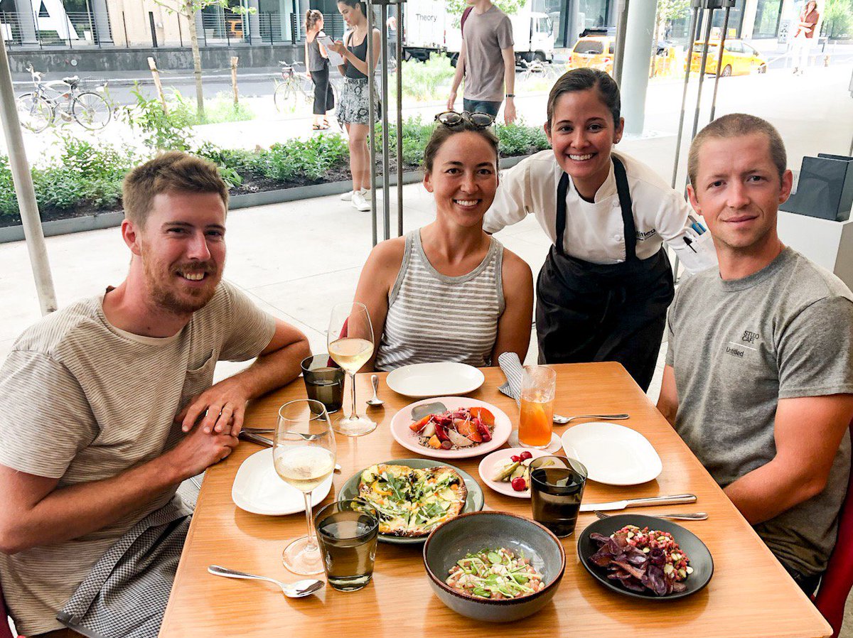 Giving farm-to-table a whole new meaning! So fun hosting Camporosso Farms farmers Chris &amp; Jessi and Tyler from Alewife Farm.