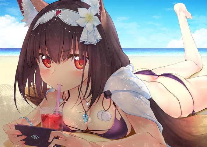 水着おっきー描きました 