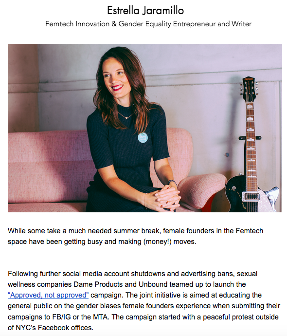 I report &amp; analyze #news in the #Femtech space and put it all together with up coming events &amp; opps on a monthly newsletter --&gt; Subscribe on this link and see August's news!
mailchi.mp/cf7d02b08cd9/1…