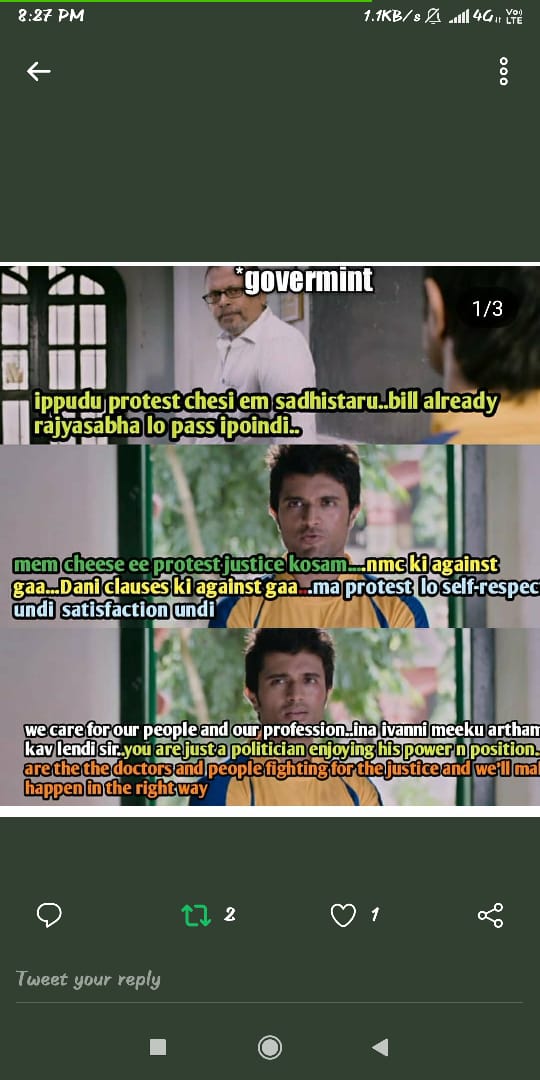 Sreenitha6's tweet photo. #SayNoToNMCbill @iamnagarjuna
@ManushiChhillar
@impradeepmachi
@GautamGambhir
@sambitswaraj
@upasanakonidela
@ysjagan
@pnavdeep26
@TheDevarakonda
@narendramodi
@RGVzoomin
@Heromanoj1
@timesofindia
@TV9Telugu 
@BBCBreaking
@tv5newsnow https://t.co/dMiUMJhHgG