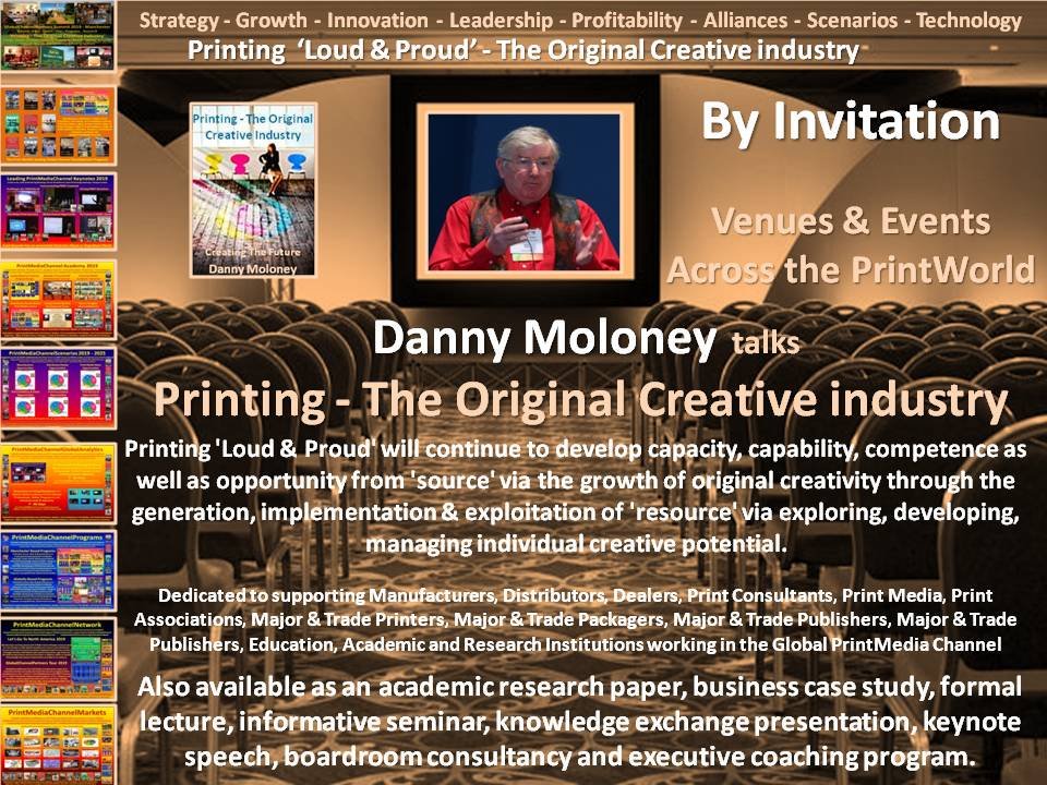 Announcing Printing ‘Loud &amp; Proud’ The Original Creative Industry : Tuesday 6th August 2019. Find Out More On: bit.ly/2M1XrOh. Also an academic research paper, case study, lecture, seminar, knowledge exchange, keynote, boardroom consultancy &amp; executive coaching program.
