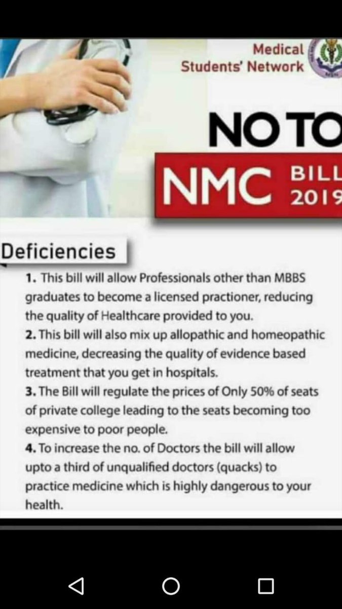 Sreenitha6's tweet photo. #SayNoToNMCbill @iamnagarjuna
@ManushiChhillar
@impradeepmachi
@GautamGambhir
@sambitswaraj
@upasanakonidela
@ysjagan
@pnavdeep26
@TheDevarakonda
@narendramodi
@RGVzoomin
@Heromanoj1
@timesofindia
@TV9Telugu 
@BBCBreaking
@tv5newsnow https://t.co/vanOP0tyck