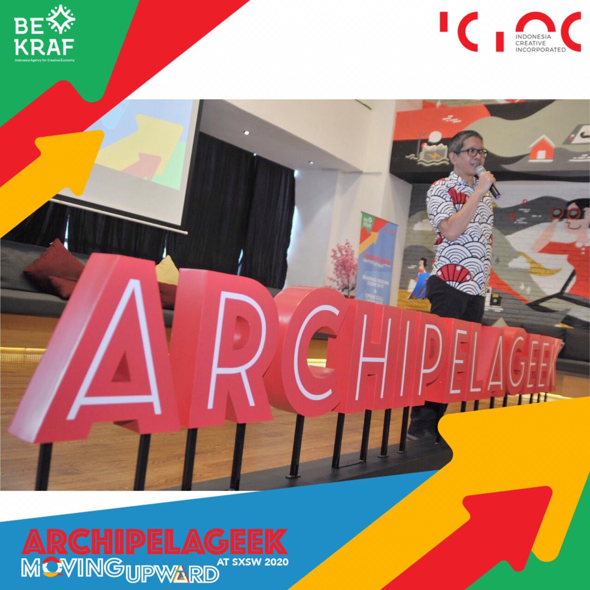 ekraf_ri's tweet photo. OPEN CALL for Archipelageek at SXSW 2020 starts from Aug 6 - Oct 15, 2019. Go to https://t.co/s6Zq6KGS2F &amp; @archipelageek for more info.

#ICINC
#Archipelageek
#IndonesiaroadtoSXSW
#Archipelageek2020
#MovingUpward https://t.co/W4FIf7yL8f
