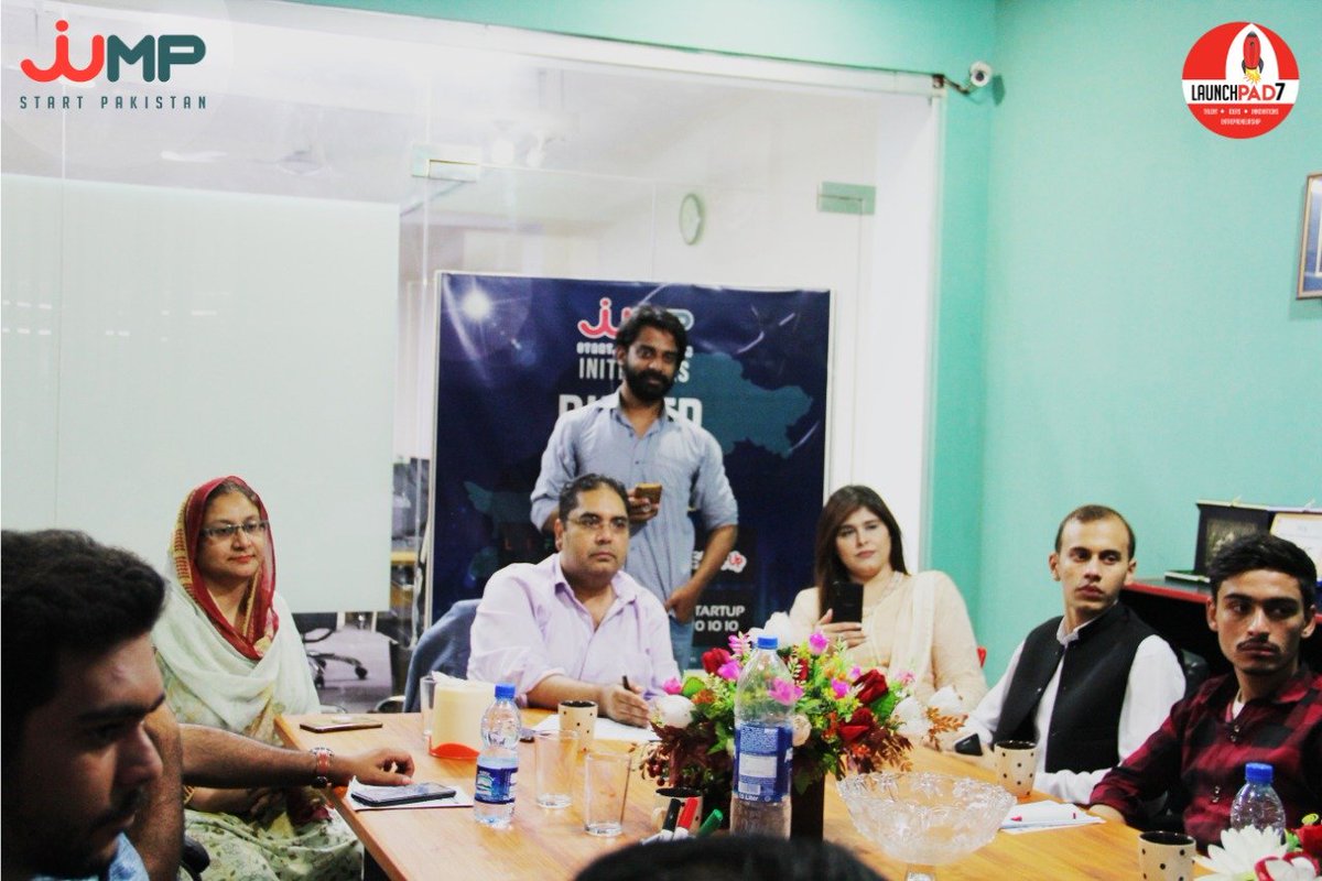 JumpStartPk's tweet photo. Dinner with CEO Haider Cheema has successfully happened at Launchpad7 Rawalpindi. Six startups got opportunity of one on one mentorship from our guest CEO and got solutions of all problems they are facing to grow their business.
#JumpStartPakistan #DinnerWithCEO #Launchpad7 https://t.co/E6ujh5yNOo
