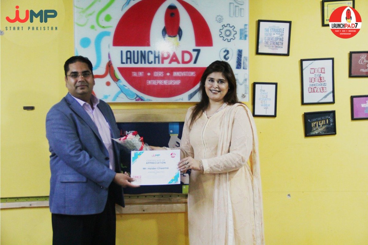 JumpStartPk's tweet photo. Dinner with CEO Haider Cheema has successfully happened at Launchpad7 Rawalpindi. Six startups got opportunity of one on one mentorship from our guest CEO and got solutions of all problems they are facing to grow their business.
#JumpStartPakistan #DinnerWithCEO #Launchpad7 https://t.co/E6ujh5yNOo