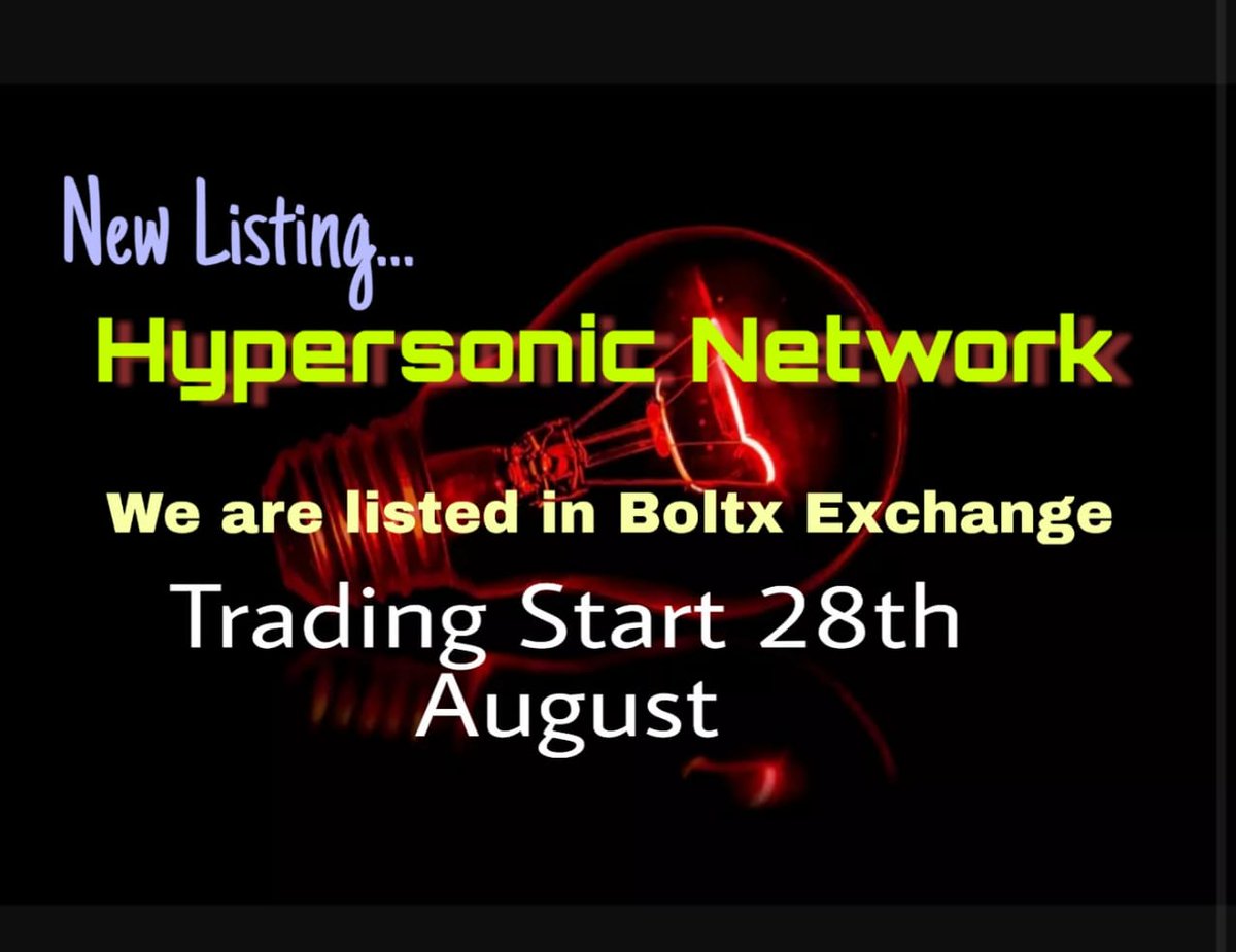 HypersonicN's tweet photo. 💥A N N O U N C E M E N T 💥

We are thrilled to announce that the moment you all have been waiting for is eventually here 💥💥
Wait for a exchange airdrop campaign

We are now listed in https://t.co/Di0dY0zEZf
Trading  will start 28 August 

Thank you for your support 
🤝🤝 https://t.co/or10u3Z5To