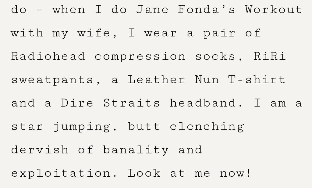 This image of Nick Cave exercising is absolutely glorious.