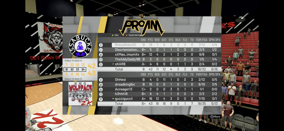 WOLFPAC_2K's tweet photo. We still at it coach #wr #wrrs #nba2k #stayready @Big_Brudda_PURP @CodyL3wis @WalkOnWarriors https://t.co/AKm5q6Vwgb