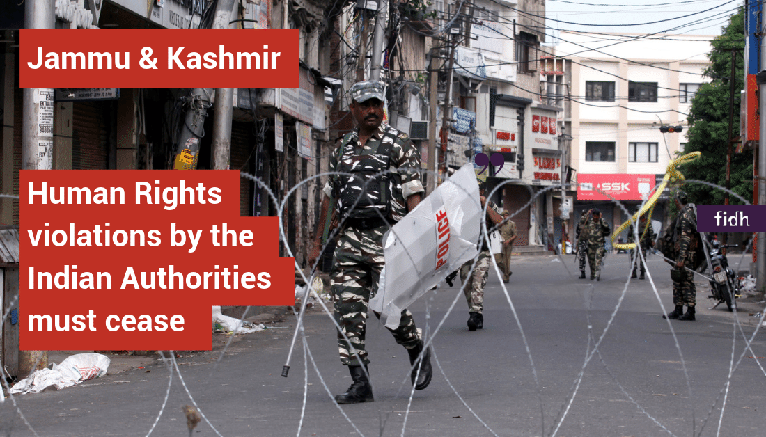 fidh_en's tweet photo. 🚨🇮🇳In Jammu &amp; Kashmir, the Indian Army deployed at least 10 000 more troops, shut down internet and mobile communications and placed political leaders under house arrest. 
⚠️Human rights violations in Indian-administered Jammu &amp; Kashmir must stop! 
https://t.co/BZsdHIPOlo https://t.co/eEVfKyYKcI