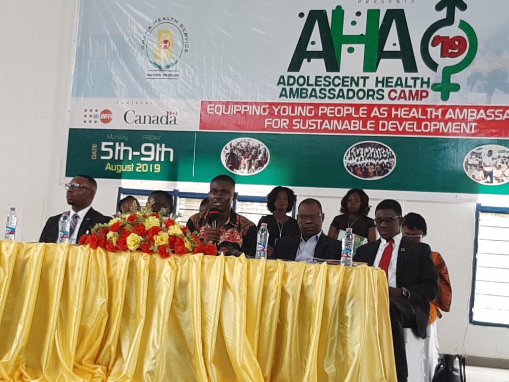@AAtimpe chairs #AhanShetty opening ceremony. Aaron is the immediate past chairperson of the #Ghana Adolescent Programme #YouthAdvisoryBoard. Empowering young people and giving them the space to lead...#LeaveNoOnBehind, #PutYoungPeopleFirst @UNFPAGHANA @Adhd_Ghana @YAMghana