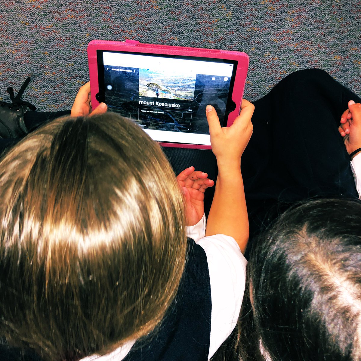 Students in 4K using the Tour Creator Website to create a VR tour of Mount Kosciuszko for our geography unit.