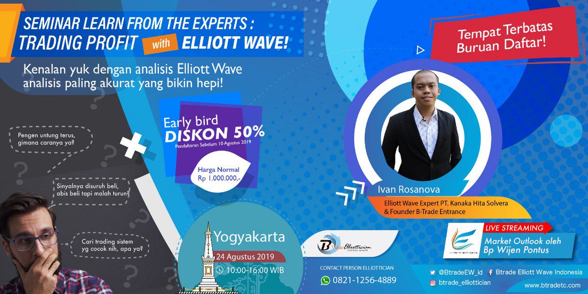 #ElliottWave hadir bagi Anda, investor dan trader di wilayah Jogjakarta, Jawa Tengah, dan sekitarnya !
Bersama Bp. Ivan Rosanova, Elliott Wave Expert Indonesia yang seringkali diundang sebagai narasumber di berbagai media
 Hubungi +6282112564889 sekarang juga !