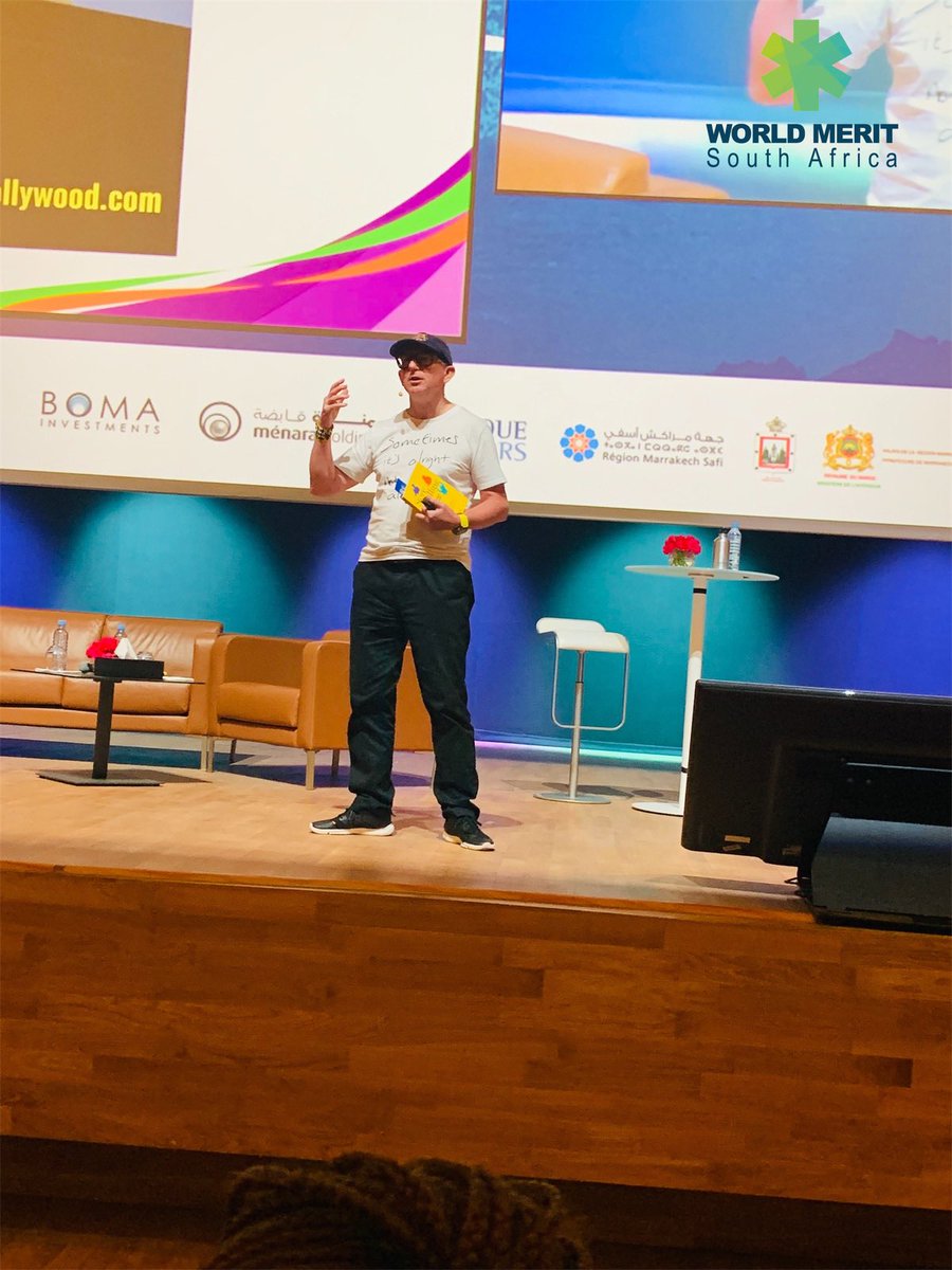 WorldMeritRSA's tweet photo. @berniehollywood recipient of the Order of the British Empire (OBE) for his services to charity, sharing with us his 6 tips for getting funding for a project. #meritsummit2019 #MeritImpact #worldMeritMorocco #OcpImpact #worldmeritSA https://t.co/9GoZbO5Fnc