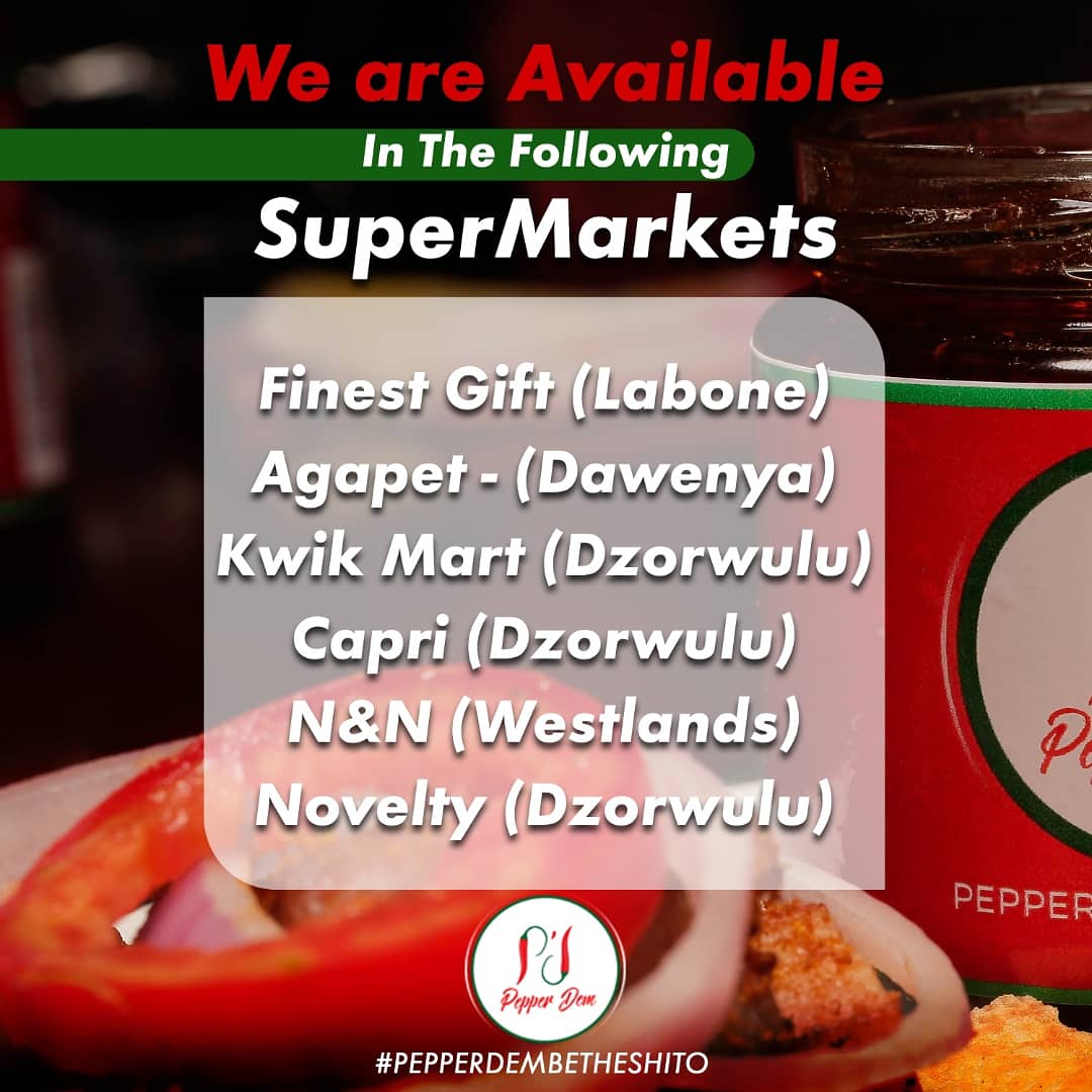 PepperDemgh's tweet photo. You can Grab a bottle of Pepper Dem in your neighborhood..We are in all major shell shops and Major  Supermarkets.... 

#Pepperdembetheshito 
#PepperDem
#PepperDemgang
#Shito
#Madeinghana 
#Bestshito 
#africansauce https://t.co/PNg2Qx2CrE