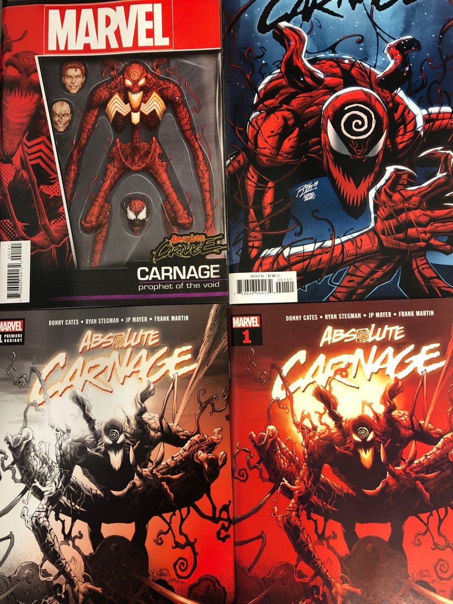 frogbroscomics's tweet photo. One more sleep until ABSOLUTE CARNAGE! DCEASED! And a slice of comic book history in MARVEL COMICS #1 HC!!!
#ABSOLUTECARNAGE #DCEASED #BATMAN #CITYOFBANE #MARVELCOMICS1 #ONEMORESLEEP https://t.co/rQwsjHUpB6