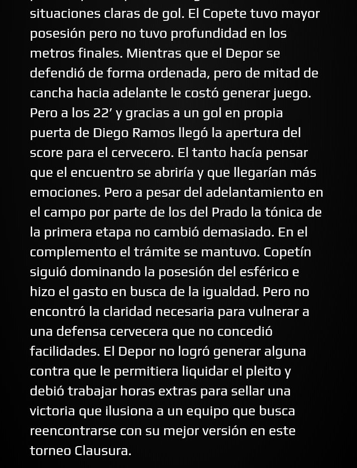 CopetinFc33's tweet photo. La crónica de nuestra derrota ante @eldepor33 en el arranque del Clausura. @LIGA_MVD #Mas33 https://t.co/OBKDBOBjnS
