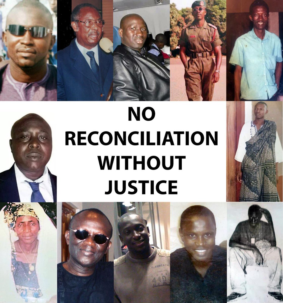SirraNdow's tweet photo. No peace without justice
#EndImpunity
#VictimsofJammeh
#MoJ_Gambia
#TRRC_Gambia
#theANEKED https://t.co/B41UAIyFmZ