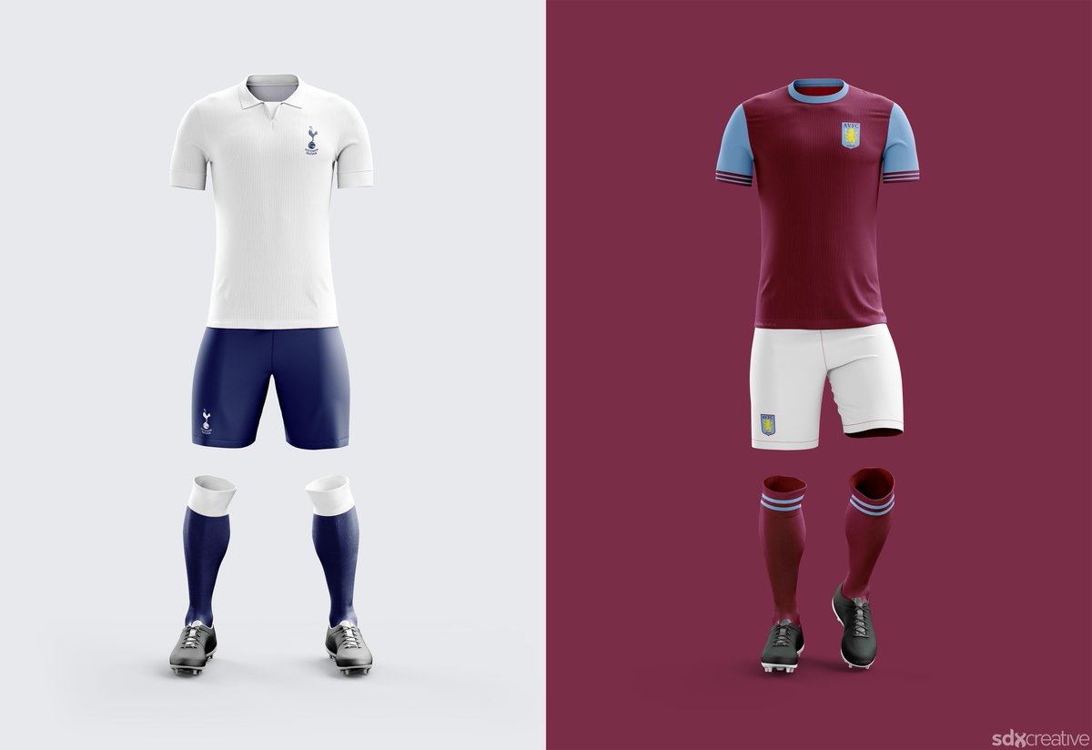 SDXcreative's tweet photo. How much better would the #EPL fixtures look if teams ditched their sponsors and went retro

https://t.co/kGocC7EdAA

#Kit #Spurs #WHUFC #WatfordFC #BHAFC #ManCity #MCFC https://t.co/wH8x0jGOKa