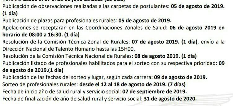 nisse_guerrero's tweet photo. Seriedad no es algo que caracteriza al MSP, cronogramas “oficiales” no se respetan. Qué pasó con el cronograma para el año de salud rural? Siendo 6/08 ni plazas ni observaciones ni apelación. Jugando con las personas @Salud_Ec @catalinaandramu @Lenin @ComunicacionEc @LaPosta_Ecu https://t.co/XiaPi6PfJg