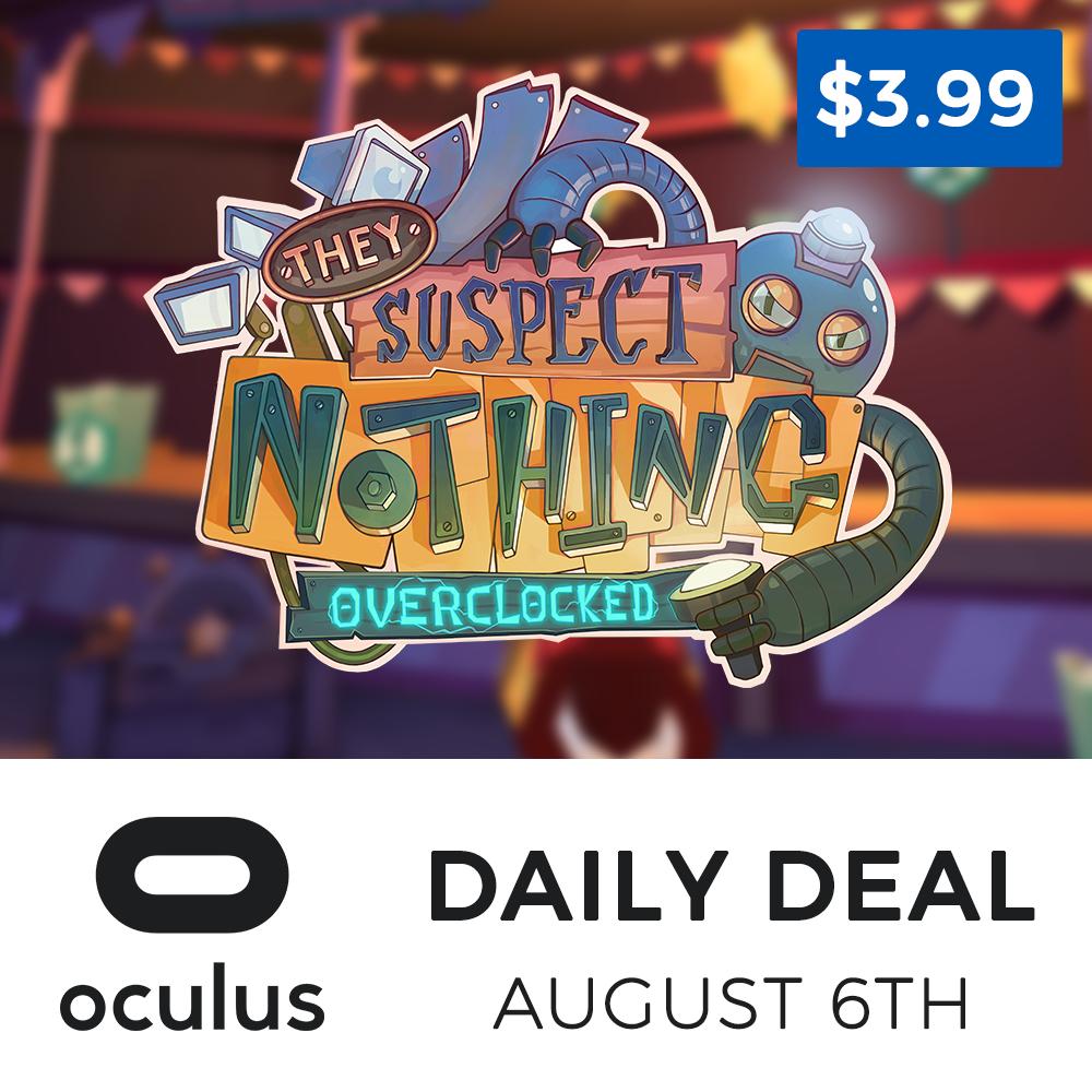 Today you can get They Suspect Nothing for only $3.99.  #OculusGo #GearVR

🛒: bit.ly/TheySuspectNot…