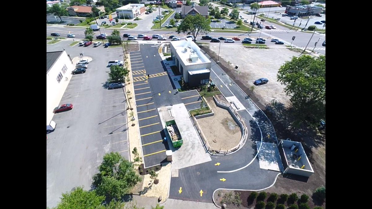 TotalPaving's tweet photo. We worked on a combination of concrete and asphalt paving as well as making sure the Taco Bell site had all the proper striping signage. Now they are ready to go! #completesitework #commercial #stonebase #finegrading #totalpaving #totalpavingandbrickservices #illinoispaving https://t.co/vsOJXPAUDp