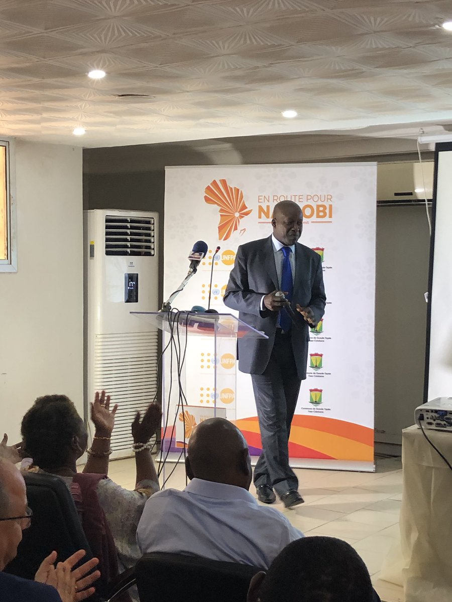 UNFPA_WCARO's tweet photo. Mr Sy, représentant de L’ONUDI au Sénégal, « Pensons local, et agissons global » parlant du Projet FassEmergent #CIPD25 #25hDakar #FassEmergent https://t.co/CcoM8wqTrx