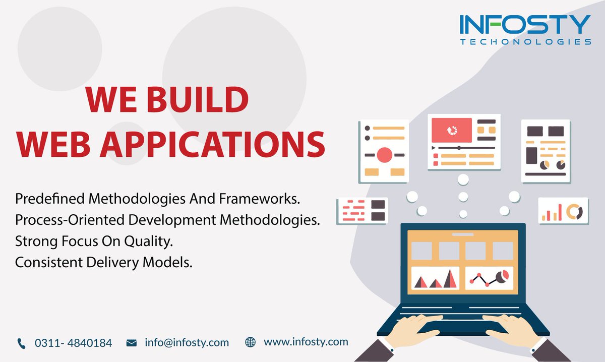 InfostyT's tweet photo. We develop Web Applications according to the client requirements, so hurry up and reach to us it's your time. For more information contact us at (042) 35304353.
#WebApplicationDevelopment #WordPress #Woocommerce #Magento #CMS #CMSDevelopment #ContentManagmentSystem #CMSwebsite https://t.co/Z7TUjyutlG