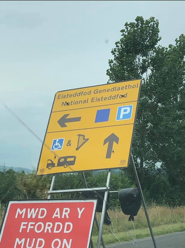 lodeslan's tweet photo. In Wales, harps are so culturally significant that harpists get a special mention on road signs.  Just love this fact https://t.co/WFb64YfddM