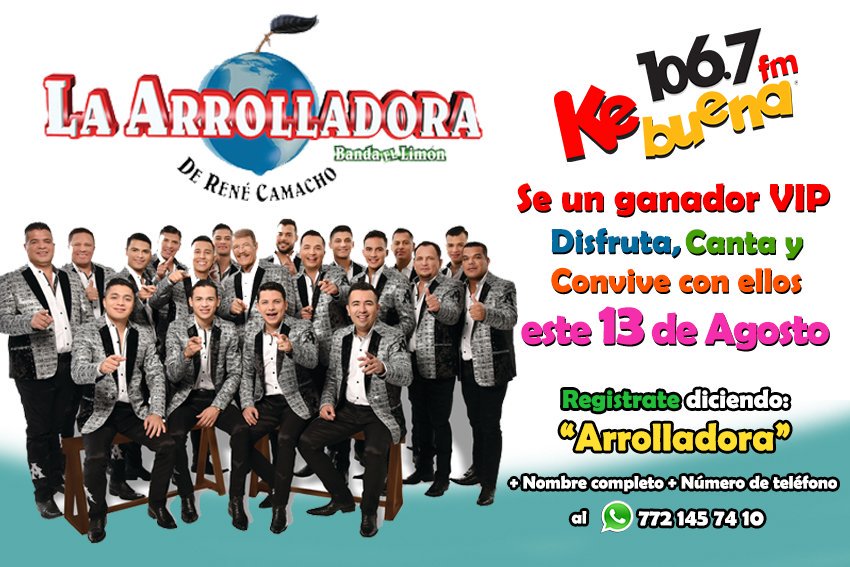 ¿Y tu ya te registraste para ser un GANADOR VIP CON La <a href="/Arrolladora/">La Arrolladora</a> ? 🤩🤩
<a href="/MIGUELCOBAS/">Cobas</a>  @josicuenoficial