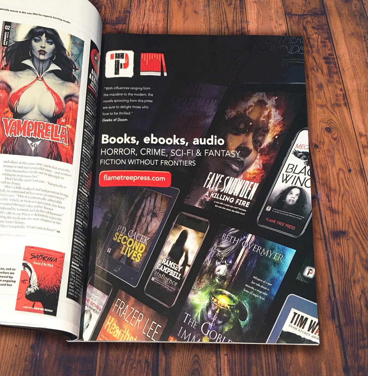 flametreepress's tweet photo. Featuring in the #HorrorPreview issue of @SFXmagazine are our awesome books and we think they fit in perfectly! https://t.co/aVhX0Ls4sn