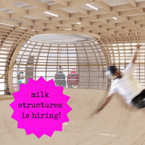 #milkstructures are looking for a creative & design-aware #ProjectEngineer & a #GraduateEngineer to join us in our friendly design lead #Shoreditch office
.
Email your cv to london@splashofmilk.com
.
.
#milkishiring #engineeringjobs #projectengineerjobs #graduateengineerjobs