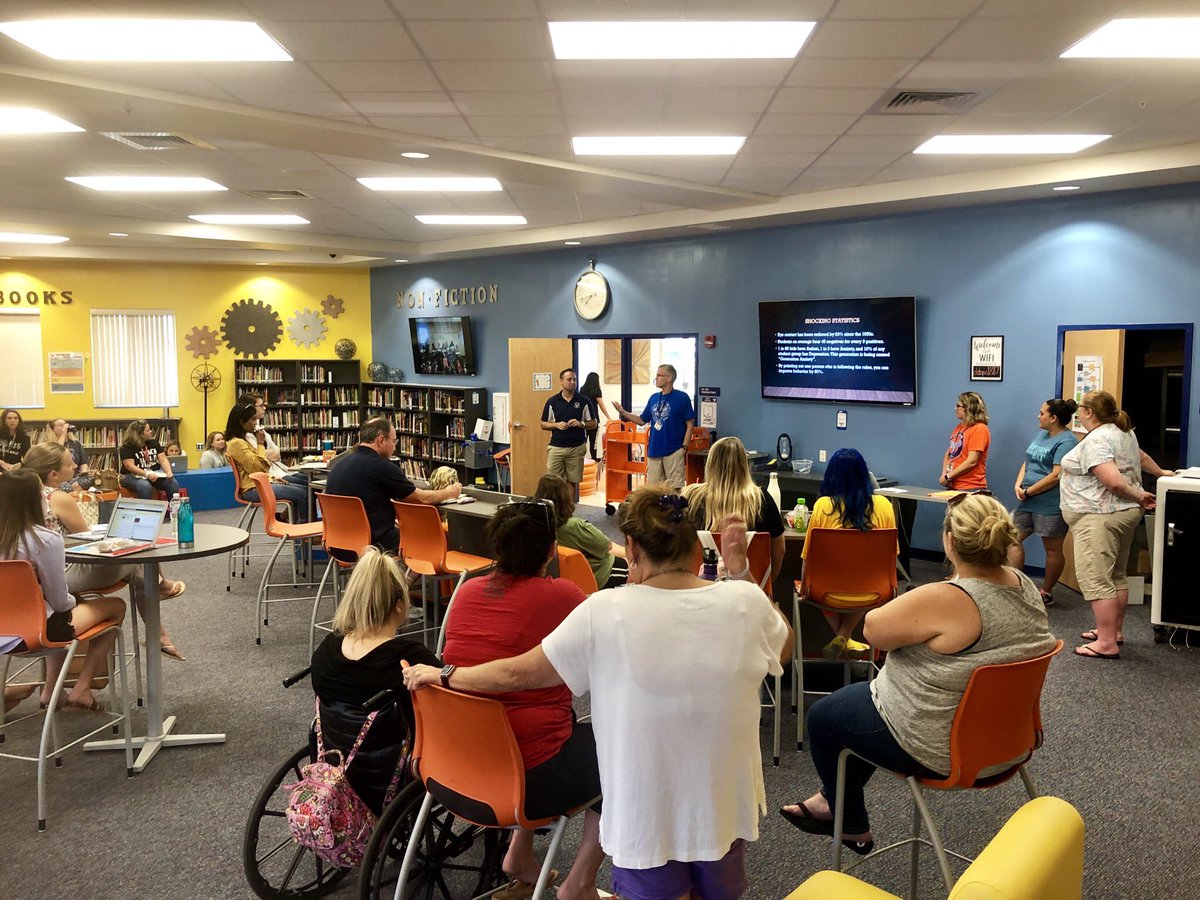 The WRES staff is engaged in Professional Devlopment for teachers by teachers this morning as the team who went to the Behavior Institute share their learning and apply it for our school. #GrowthMindset #ClimbingHigher