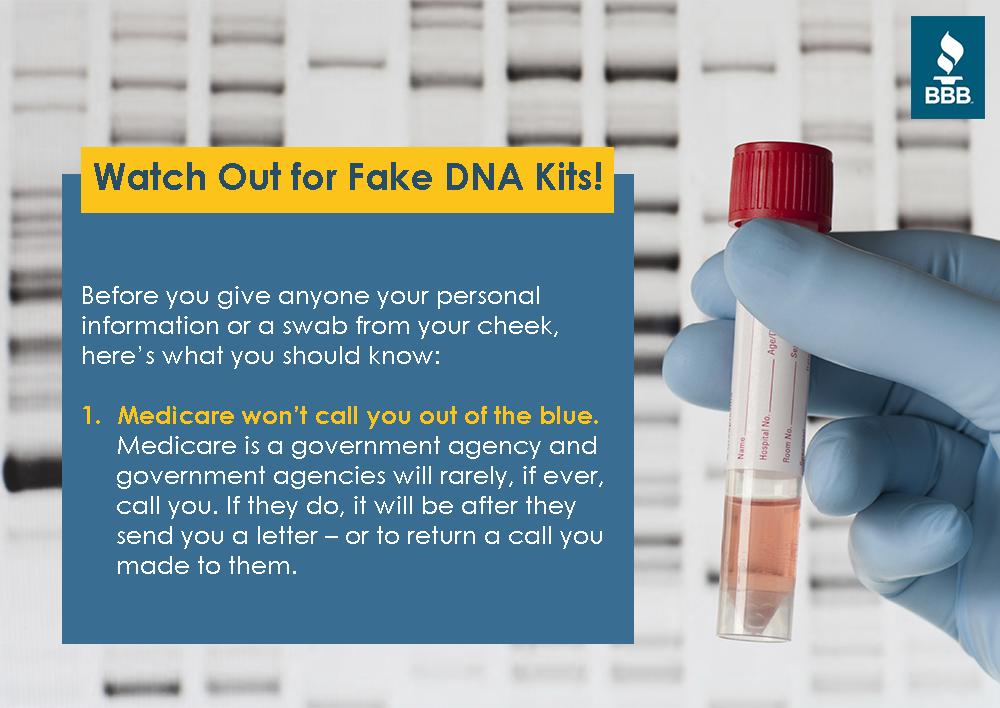tristatebbb's tweet photo. β Be very careful if you receive an unsolicited DNA kit in the mail! β #BBB #MedicareScams #DNAKit #CallBBB https://t.co/VoytGfxggi