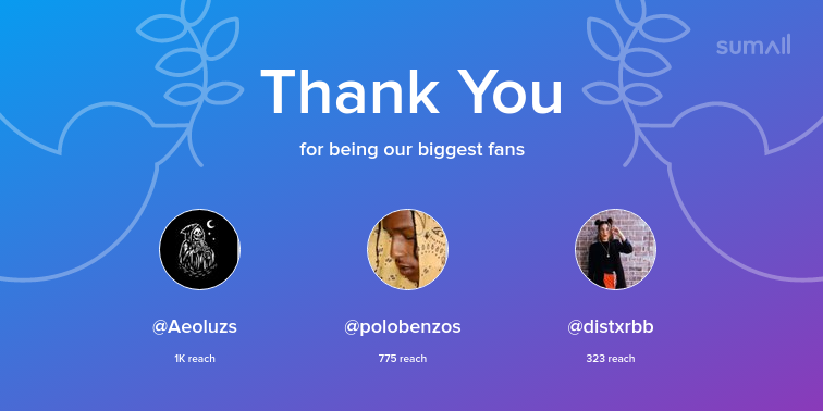 PxrkyZ's tweet photo. Our biggest fans this week: Aeoluzs, polobenzos, distxrbb. Thank you! via https://t.co/3JPZpvNrpL https://t.co/In61E0foJU