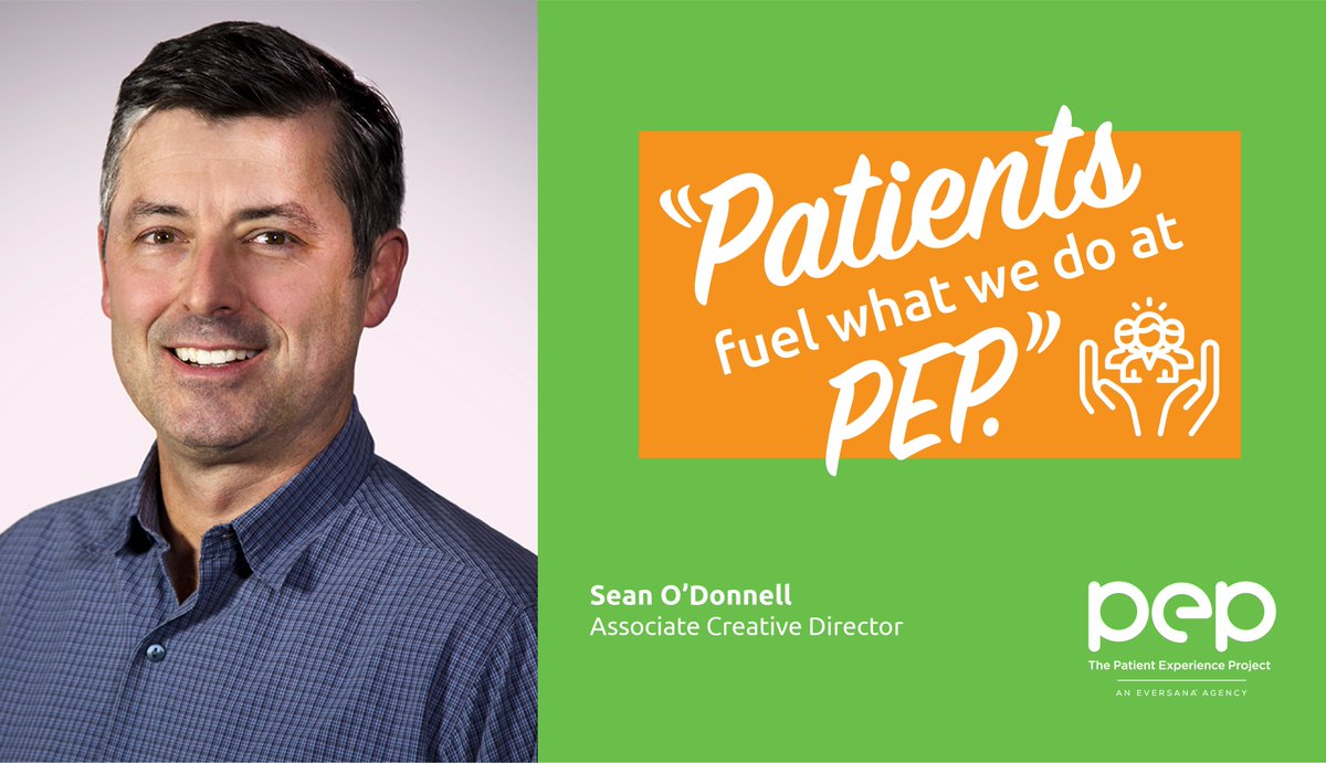 ThePatientExp's tweet image. Hear from Sean O’Donnell about his favorite part of working at PEP.

“Meeting patients and hearing their experiences firsthand is one of the most gratifying portions of our job. Their resilience, optimism, and courage fuels what we do at PEP.”