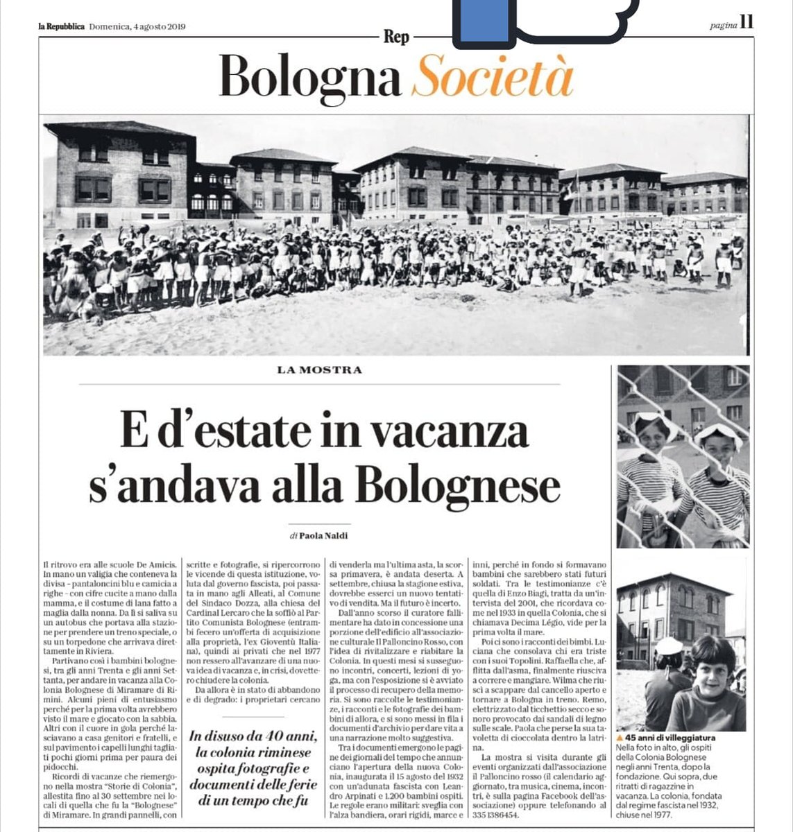 il_palloncino's tweet photo. #ceraunavolta una Colonia ..... ricordi e suggestioni di un passato ancora vivo in un articolo di @LaRepubblica_it 

#riutilizzasi
#coloniabolognese
#storiedicolonia https://t.co/TQWnIUkh1y