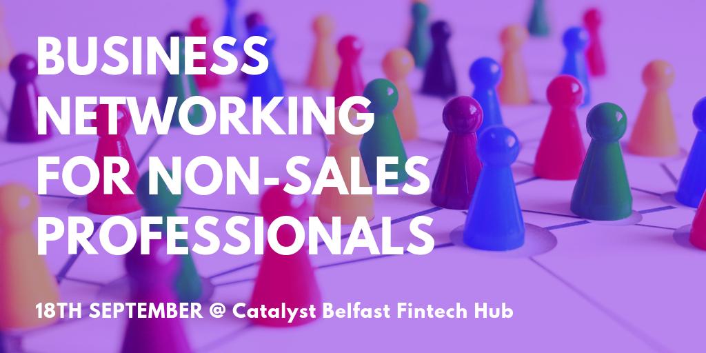 Startacus co-founder <a href="/i_am_alastair/">Alastair Cameron</a> is running a 2-hour workshop at Catalyst Fintech Hub in Belfast on 18th Sept focused on 'Business Networking' for non-sales professionals / founders / introverts...

Details &amp; to book >> 

eventbrite.com/e/business-net…