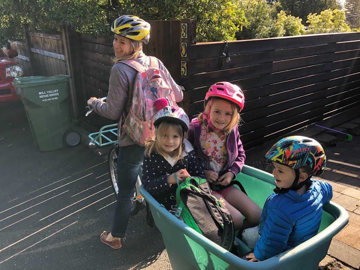 madsencycles's tweet image. We ride ours a ton, love this bike.” —Bingo &amp;amp; Kirsten McKenzie #camadsen #biketoschool #madsencycles #millvalley #bucketbike #cargobike