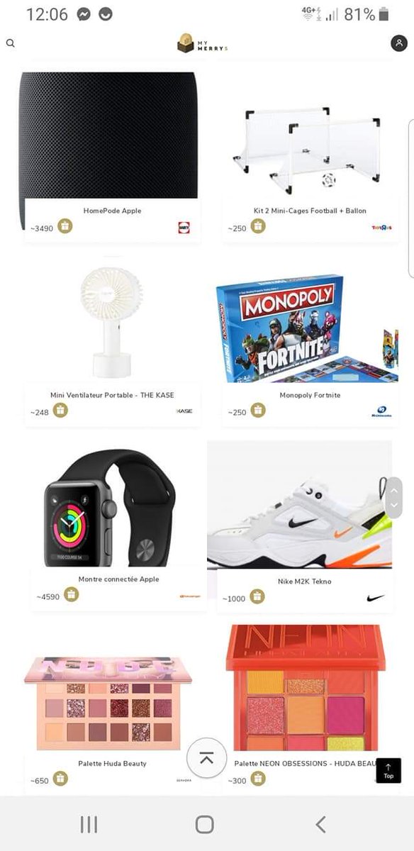 GoodBons's tweet image. 🌹Bonjour je vous présente Mymerrys. C'est du giftback. On achète en ligne dans différents domaines , puis en récupère des points fidélités. Et avec c'est points on choisit son cadeau dans la vitrine. En plus si on parraine, on a 20e de bonus si le filleul commande quelque chose.