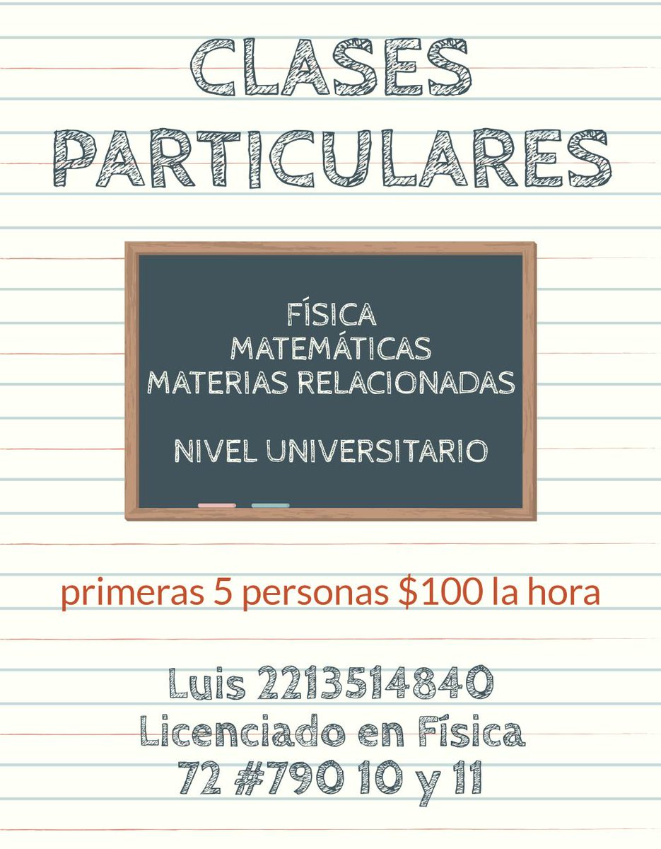 #clasesparticulares #FísicayMatemáticas #niveluniversitario #LaPlata #unlp #ucalp
