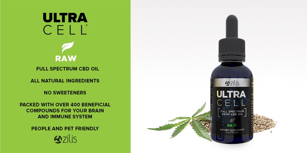 ZilisLLC's tweet photo. UltraCell Raw is perfect for those who want a full spectrum, CBD oil with a natural hemp-flavored with no sweeteners.

#cbdoil #ultracell #zilis https://t.co/VO13jFw4qn