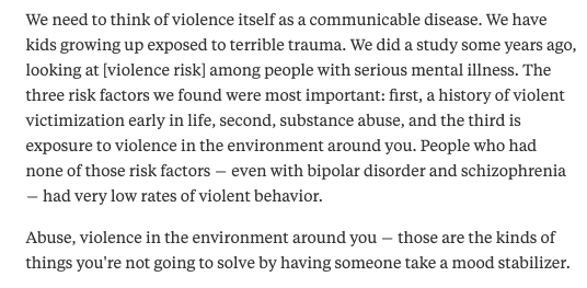 Further reading that addresses this question in more detail:  https://www.propublica.org/article/myth-vs-fact-violence-and-mental-health