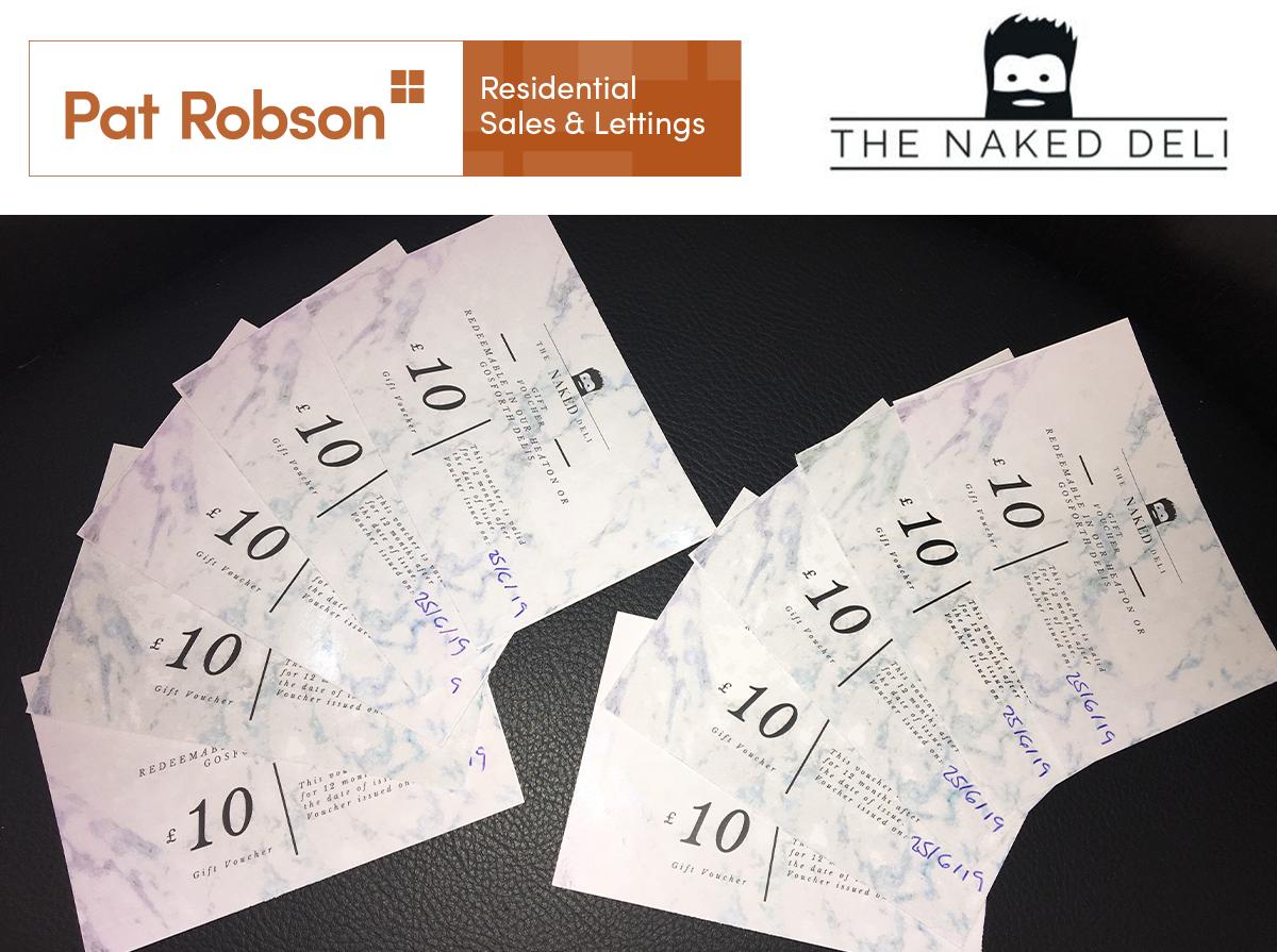 🌟 COMPETITION TIME 🌟 
Head to the Pat Robson & Co. Facebook page to be in with the chance of winning one of these two sets of £50 @nakeddeli vouchers!

#competition #win  #newcastle #nakeddeli #newcastleupontyne #thenakeddeli